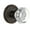 Bronze, variant on Grandeur Chambord Crystal Door Knob with Georgetown Plate