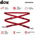 thumbnail image 3 of DDOXX Nylon Dog Leash 3way Adjustable 66 ft for Dogs Large Small Double Dog, 3 of 6