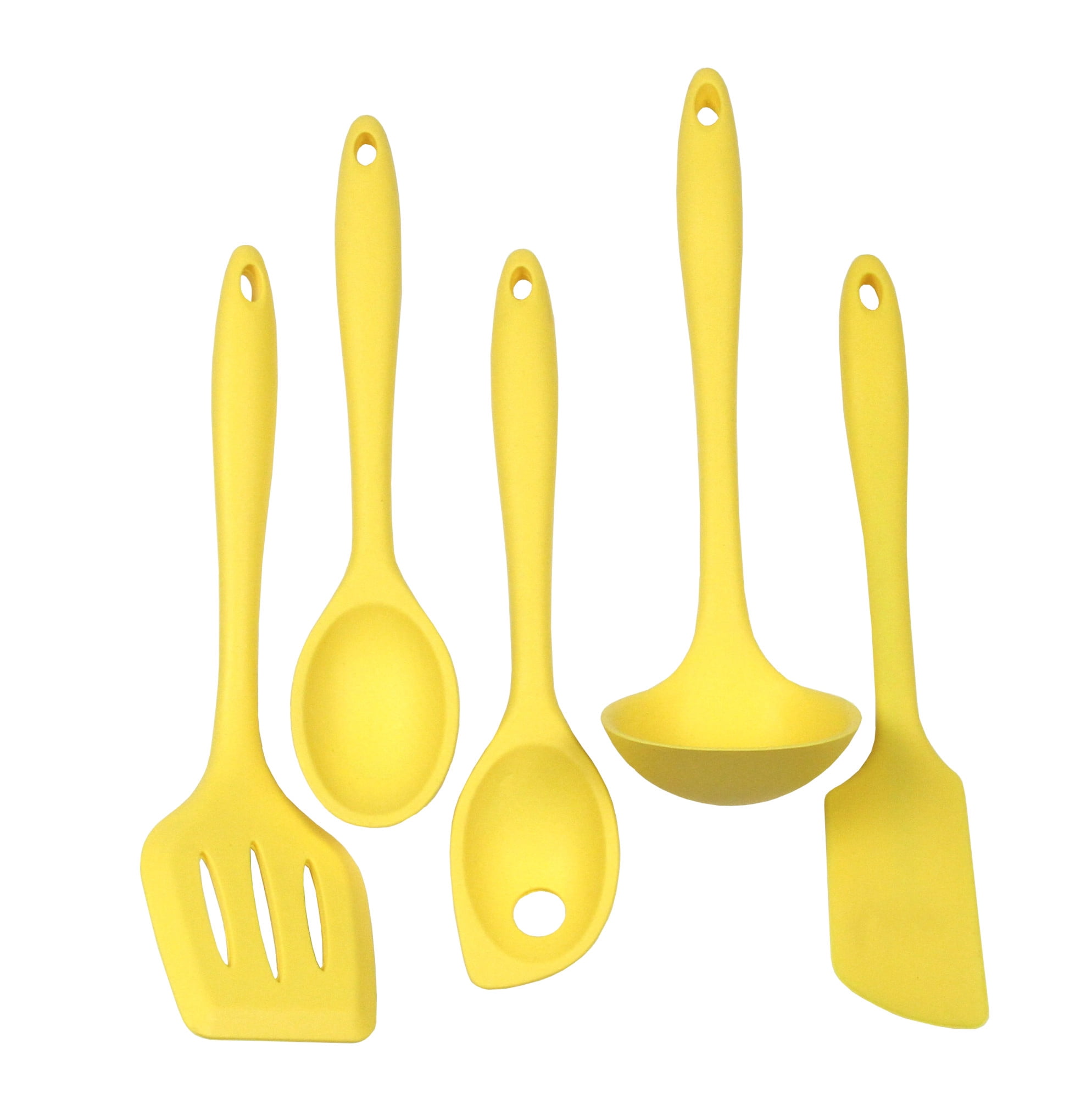 Chef Craft - Juego De Utensilios De Cocina De Silicona De Alta Calidad, 7 Piezas, Color Naranja