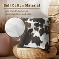 thumbnail image 5 of Ryan; Western Cow Print Pillow Covers 18x18 Inch Set of 2 Brown Black White Cowhide Throw Pillow Covers Animal Skin Farmhouse Pillow Case for Home Couch Bed Sofa Decor, 5 of 8
