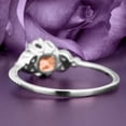 thumbnail image 3 of Beautiful 1.25 Carat Round Cut Morganite And Diamond Moissanite Floral Engagement Ring, Antique Wedding Ring in 925 Sterling Silver With 18k White Gold Plating, Gift For Her In Festival Time, 3 of 3