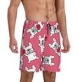 thumbnail image 2 of Wukai French Bulldog Men’s Short Pajama Pants With Pockets Soft Sleep Pj Shorts for Men-Large, 2 of 6
