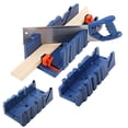 thumbnail image 3 of Riwesomey Caja de ingletes, caja de sujeción, herramienta de mano, carpintero profesional multiusos, suministros de carpintería metálica de simple, Herramientas eléctricas Azul Pequeño Riwesomey TO012111-01, 3 of 6