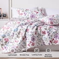 thumbnail image 3 of Kasentex Floral Quilt Set - Lightweight & Reversible - Cozy & Stylish Bedding - Machine Washable, 3 of 7