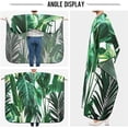 thumbnail image 6 of Green Palm Leaves Salon Cape, Hair Cutting Cape with Snaps, Professional Large Barber Stylist Hairdresser Cape, Waterproof Machine Washable, 65" x 55”, 6 of 7