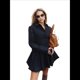 thumbnail image 1 of Vestido Camisero de Larga con Cuello Abotonado y Cinturón para Mujer para el Trabajo Negro L, 1 of 10