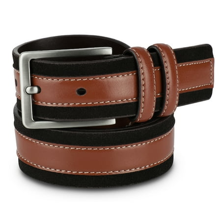 Embroidered Suede Belt - Scott Allan Men's Dress and Casual Suede Belt