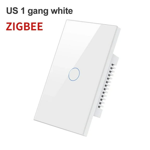 Melery Tuya Zigbee Smart Light Switch Neutral Wire Optional Touch Sensor Tempered Glass Panel Remote Control Works with Smart Home Assistants