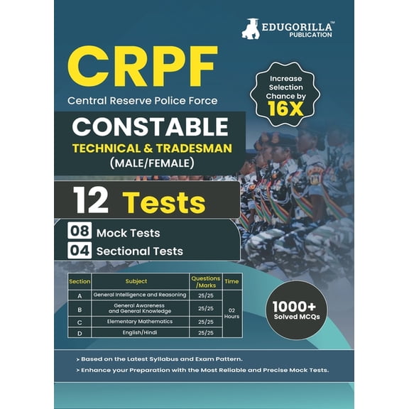 CRPF Constable Technical and Tradesman Exam 2023 (English Edition) - 8 Full Length Mock Tests and 4 Sectional Tests with, (Paperback)