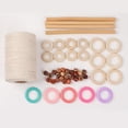 thumbnail image 2 of 109 yardas de cordón de macramé 100 % natural de 3 mm con cuentas de madera para hacer colgadores de plantas. Estilo3, 2 of 6