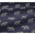 thumbnail image 5 of oneOone Viscose Jersey Fabric Elephant Block Print Fabric BTY 60 Inch Wide, 5 of 5