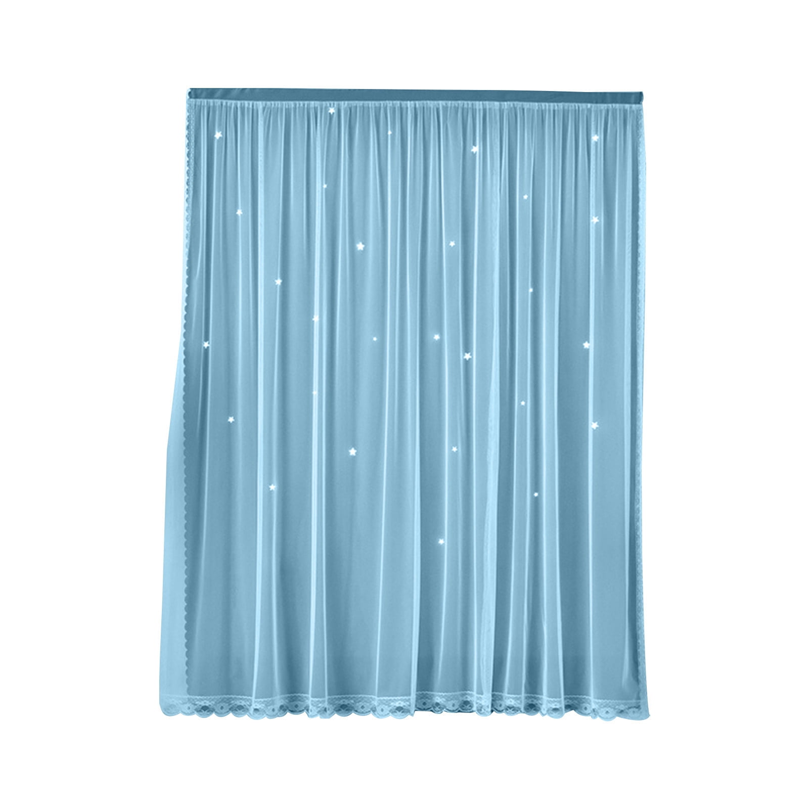 Blackout Curtains with Sheer Overlay Noise Reduction Panels for Bedroom and Living Room Light Blocking and Energy Saving, 59.05*39.37 inches, Set of 1