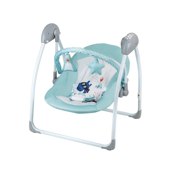 Hlieoar Baby Swings for Ifants,6-Speed Portable Compact Baby Swing with Toys for 0-9 Months 6-25 lbs,Unisex