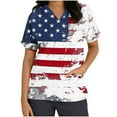 thumbnail image 3 of VerPetridure American Flag Shirt Women 4th of July Patriotic T Shirt Funny Stars Stripes Graphic Tee Independence Day T-Shirt Top, 3 of 5