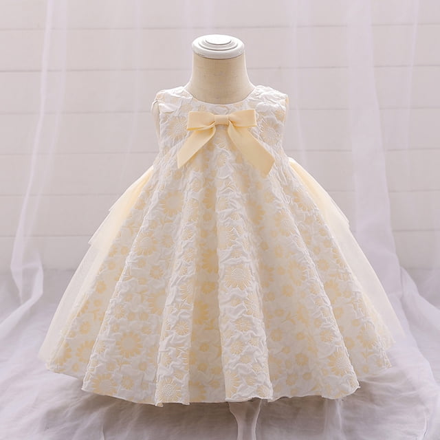 Tenues d'Été pour Filles Robe Ligne A Mignonne Robe de Plage d'Été Robe de Soleil Fille 18-24 Mois