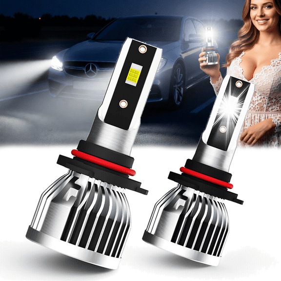 9005 LED Headlight Bulbs For Honda Accord 2006-2007,Direct Plug and Play, 6500K Halogen High Low Beams Car LED bulbs Replacement 12V-100W, Pack of 2