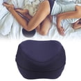 thumbnail image 2 of Memory Foam Knee Pillow Cushion for Side Sleepers Navy Blue, 2 of 8