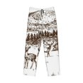 thumbnail image 5 of Balery Woodland Forest With Deers print Men's Pajama Pants,Ultra Lightweight Pjs,Lounge Pant-Large, 5 of 9