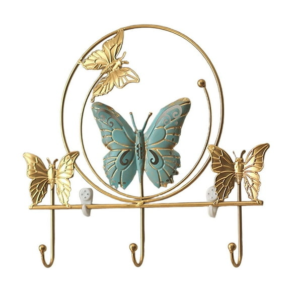 Wall Decorations for Living Room,Butterflies Hook Creatives Iron Hook Entrance Decoration Wall Hanging Door Behind the Key Storage Dressing Room Coat Hanger,Hooks for Hanging