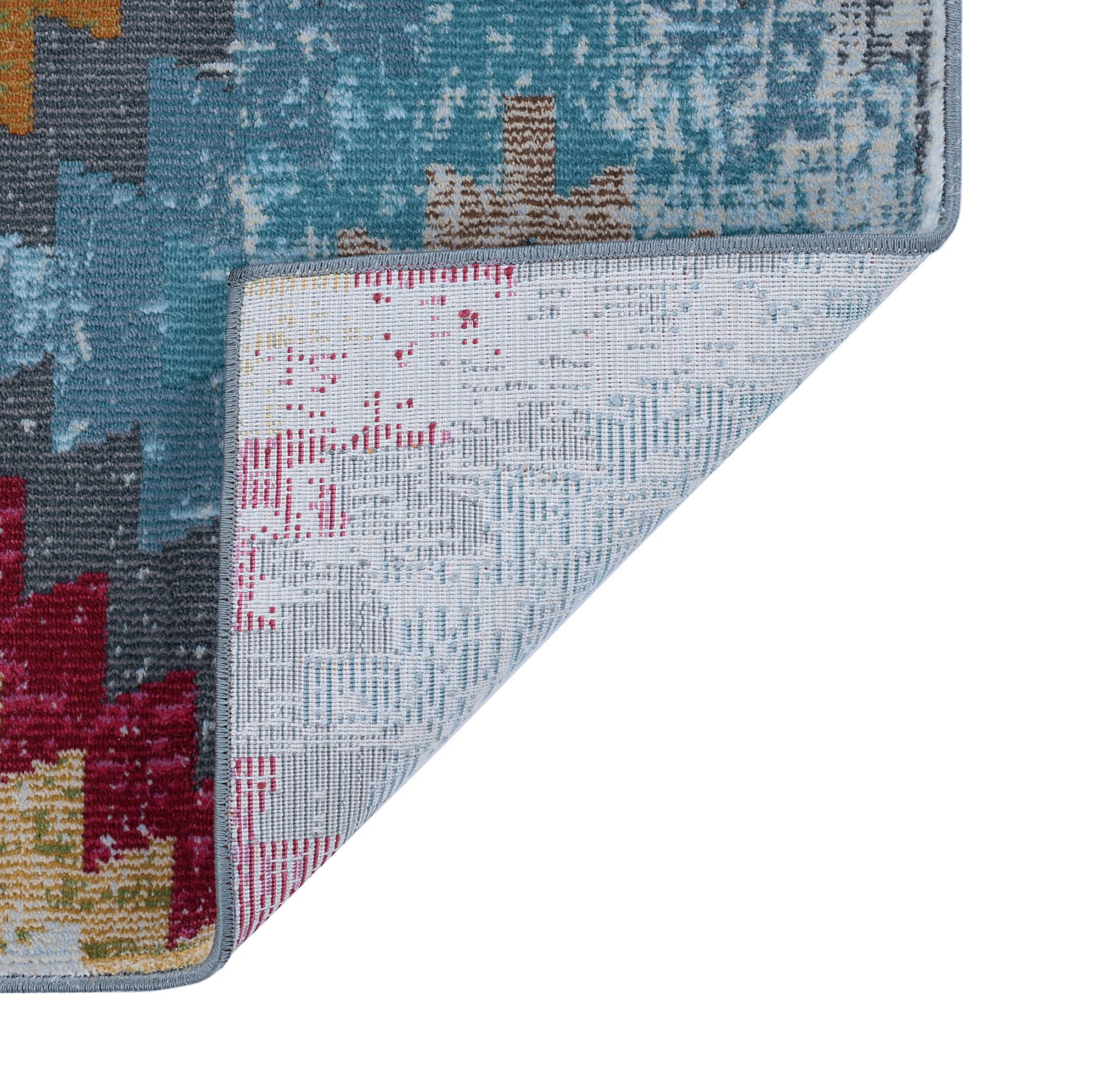 Transitional 5x8 Area Rug (5'3'' x 7'3'') Oriental Multi-Color Living Room Easy to Clean