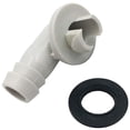 thumbnail image 1 of Plastic Air Conditioner Ac Drain Hose Connector Elbow Fitting With Rubber Ring, 1 of 5