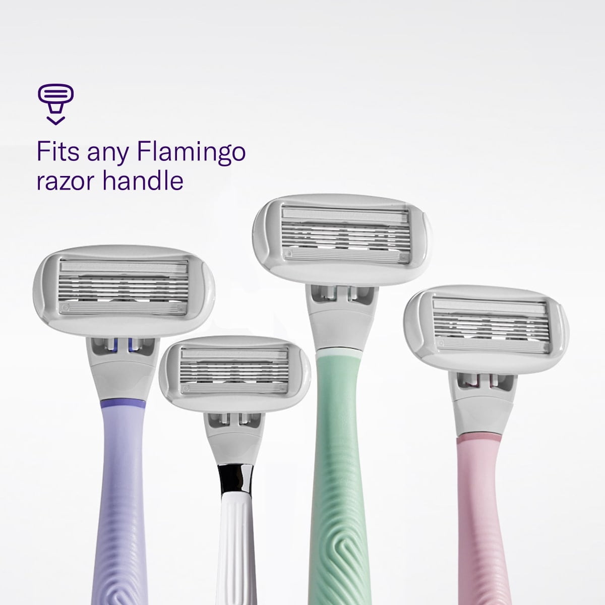 (6 pack) Flamingo 5-Blade Women's Razor Blade Refills, 4 Count
