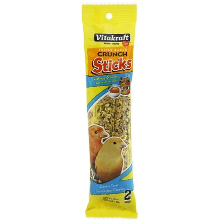 UPC: 0051233211336 | Vitakraft Canary Crunch Sticks w/Egg & Honey Treats Sticks 2pk 1.4 oz.