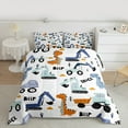 thumbnail image 2 of Castle Fairy Cute Dinosaur 3 Pieces Queen Comforter Set for Teens Boys,Cartoon Truck Ultra Soft Bedding Sets,Kawaii Jungle Animal Bedding Comforter Set,Ultra Soft Home Decor, 2 of 8