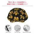 thumbnail image 3 of KLL Maple Leaves With Leopard Pattern Shower Cap & Bath Cap for Women,Reversible Oversized Waterproof Shower Caps for all Hair Lengths,Elastic Reusable Bathing Hair Cap, 3 of 6