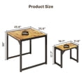 thumbnail image 3 of Aiho Dining Table with 2 Benches, 3-Piece Kitchen Table Set for Small Space, Wood Table Top Retro, 3 of 9