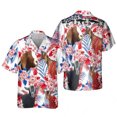 thumbnail image 3 of Camisetas divertidas e informales con estampado de animales, ovejas y caballos para hombre, ropa de moda, blusa hawaiana con solapa, camisetas para vacaciones, surf y playa, 3 of 5