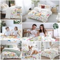 thumbnail image 6 of Happy Birthday Bedding 3 Piece Duvet Cover Set Full Size, Colorful Words Soft Microfiber Comforter Cover with Zipper Closure & Pillowcases, Wrinkle & FadeResistant Quilt Cover, 6 of 9