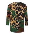 thumbnail image 5 of CYMMPU 3/4 Sleeve Blouses for Women Dressy Casual Tunic Tops Loose Fit Round Neck Fall Fashion Shirts Flower Pattern Spring Tops Lightweight Basic T-Shirts Multicolor M, 5 of 5
