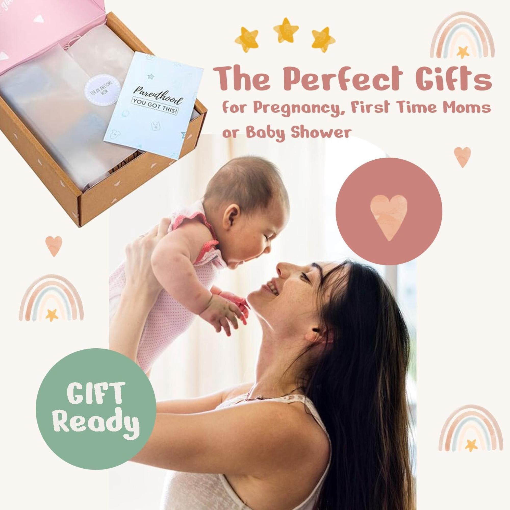 Luxury Baby Shower Gift Set for New & Expecting Moms – 4-Year Memory Journal, Bath Bombs, Cozy Socks and More – Thoughtful Pregnancy Gift