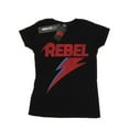 thumbnail image 1 of David Bowie Womens Distressed Rebel Cotton T-Shirt, 1 of 3