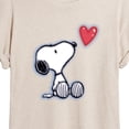 thumbnail image 3 of Peanuts - Snoopy Heart - Juniors Oversized Graphic T-Shirt, 3 of 6