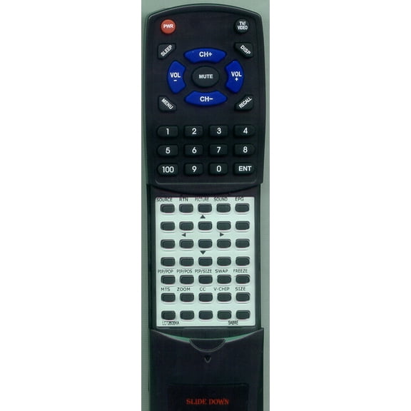 Replacement Remote for SABRE LCT260BKA, RTLCT260BKA, LCT320BKA