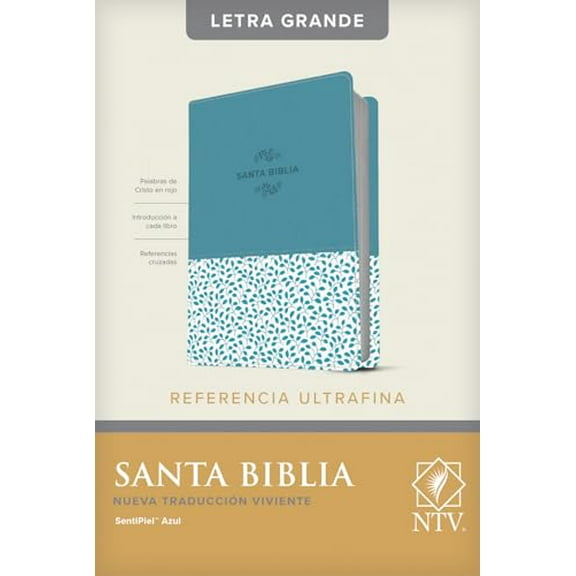 Pre-Owned Santa Biblia NTV, Edicin de referencia ultrafina, letra grande (SentiPiel, Azul, ndice) (Spanish Edition), 9781496447647, 1496447646, Paperback, Large type / Large print edition