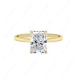 thumbnail image 4 of Cora Jewellery 2.5CT Radiant Moissanite Solitaire Engagement Ring For Women, 10K Yellow Gold, 4 of 6