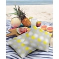 thumbnail image 3 of Pack of 2 Outdoor Pillow Covers, White Yellow X-Ray Sunflower Gray Background Waterproof Square Throw Pillowcase Cushion Decorative Pillow Covers for Couch Patio Tent, 20x20 in, 3 of 6
