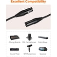 thumbnail image 3 of Simyoung XLR Male to Female Microphone Cable Balanced 3 Pin Mic Connector Extension Cable Cord 30FT Black, 3 of 3