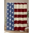thumbnail image 4 of Fsddascl Vintage 4th of July Shower Curtain Set - 60" x 72" Washable Bathtub Curtain with 12 Hooks, Independence Day Red Blue Waterproof Fabric Stall Shower Curtains for Bathroom/Bathtub Décor, 4 of 6