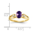 thumbnail image 2 of Primal Gold 14 Karat Yellow Gold 7x5mm Oval Amethyst and A Diamond Ring, 2 of 3