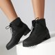 thumbnail image 2 of NECHOLOGY Botas Mujer Adulto Femenino Zapatos Botines para mujer Botas de equitación de cuero sólido a la moda para mujer, botas Vintage de fondo con cordones (Black, 7), 2 of 7