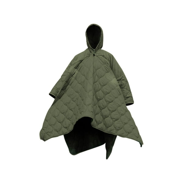 Saco de dormir para acampar, almohada cuadrada, multifunción, portátil, equipo esencial verde