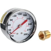 Amflo 2 inch Pressure Gauge, 1/4 inch or 1/8 inch Npt, M