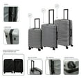 thumbnail image 5 of DUKAP RAV 3-Piece Hardside Luggage Sets with Spinner Wheels, Handle and Trolley, (20"/24"/28"), Silver, 5 of 7