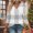 Gray#1, variant on Drovellove Women's Casual Print 3/4 Length Sleeve Blouse with V Neck - Loose Fit Top for Home or Work