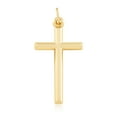 thumbnail image 2 of Juliette Collection Rounded Edge Cross Pendant Necklace, 24.5MM x 14.6MM, 14K Yellow Gold, 2 of 7