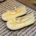 thumbnail image 5 of Gyujnb Girls' Lace Bow Mary Jane Flats Breathable Soft Sole Summer Casual Shoes, Closed Toe,2.5-3 Years, 5 of 5